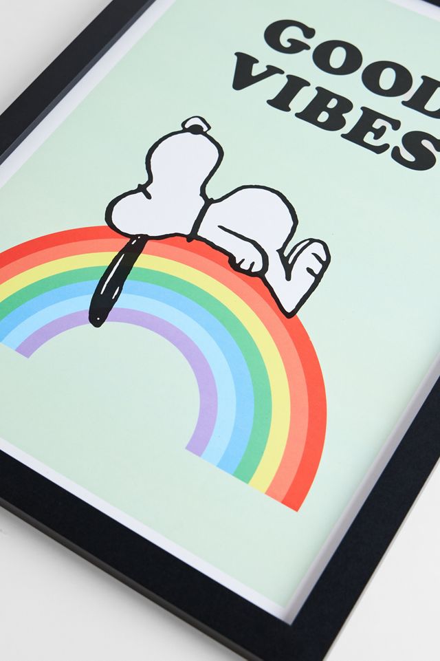 Stampa Artistica da Parete Incorniciata A3 Snoopy Good Vibes #1