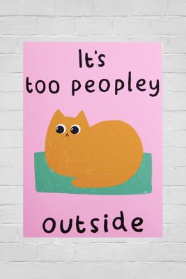 The Paper Tail It's Peopley Outside 30x40 Wall Art Print - Pink at Urban Outfitters