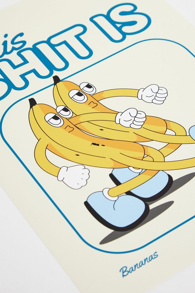 Cactus Tree Club Bananas Wall Art Print #1