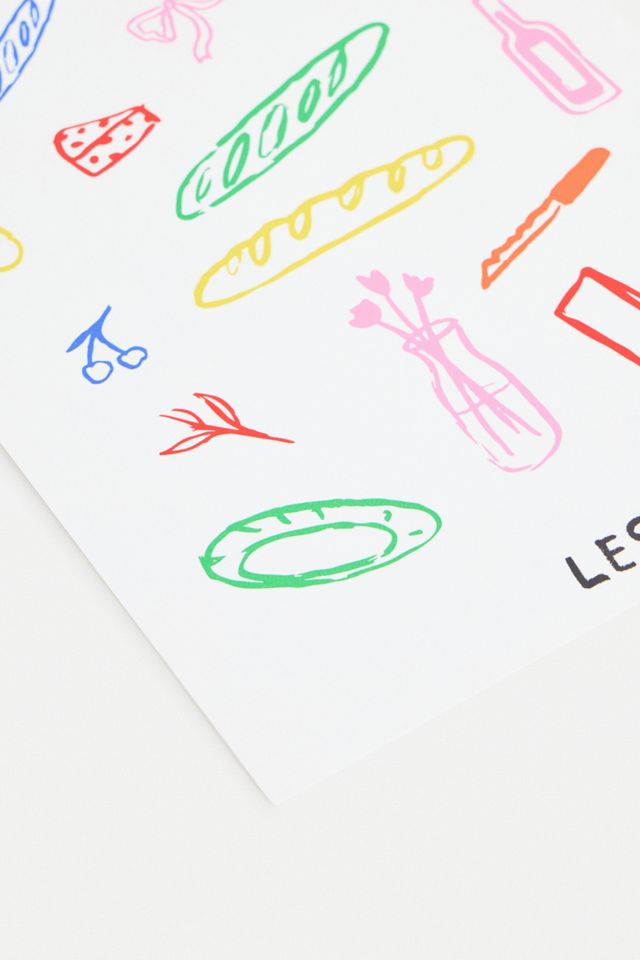 Lune Club More Baguettes Less Regrets 30x40 Wall Art Print
 #1