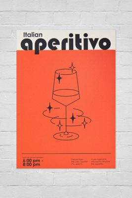 The Wall Art Club Italienischer Aperitivo 30x40 Wandkunstdruck
