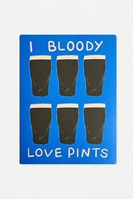 Twisted Rebel I Bloody Love Pints 30x40 Stampa Artistica da Parete