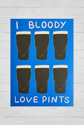 Stampa Artistica da Parete Twisted Rebel I Bloody Love Pints (A1, A2, A3)