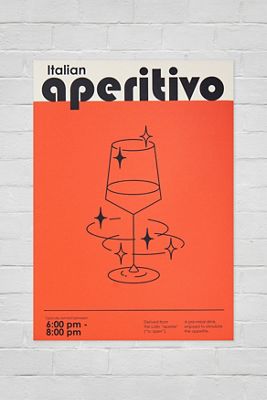 Stampa Artistica da Parete The Wall Art Club Aperitivo Italiano (A1, A2, A3)
