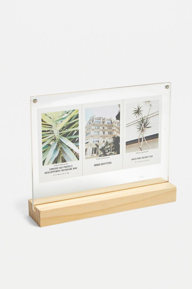 Bilderrahmen für 3 „Instax“-Mini-Fotos mit Holzgestell #2