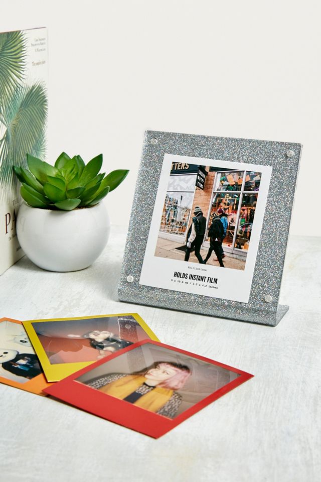 Silver Glitter Magnetic Polaroid Photo Frame | Urban Outfitters UK