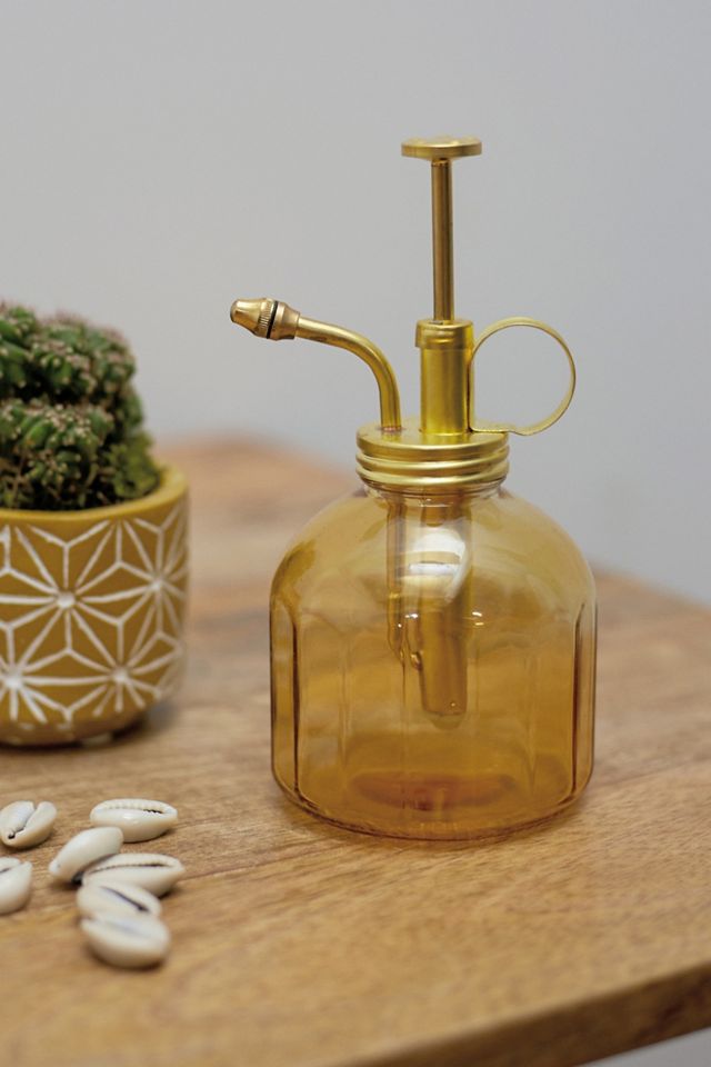 Pflanzensprühflasche aus Glas in Bernsteinfarbe #1