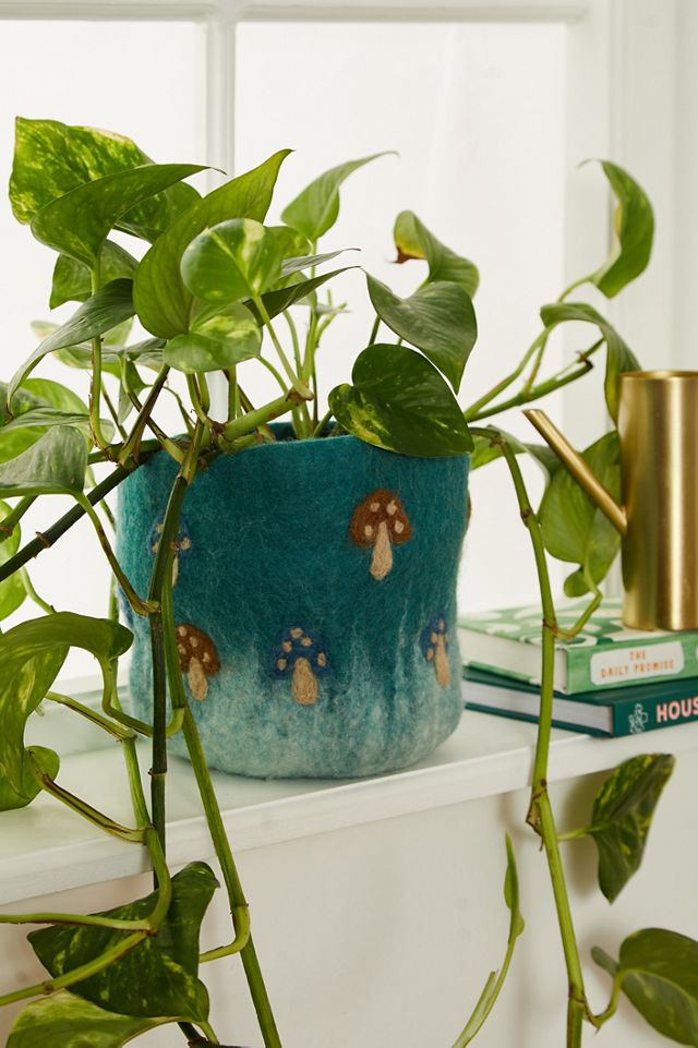 Mushroom Felt Plant Pot Cover 