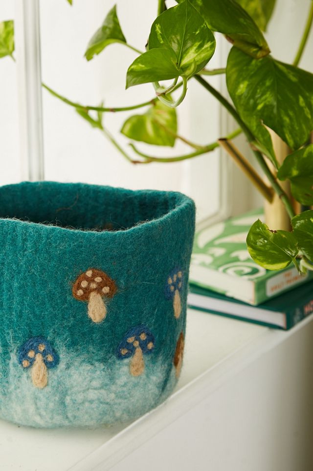 Mushroom Felt Plant Pot Cover  #1