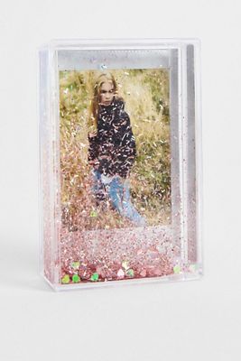 Cornice per foto Mini Instax con glitter a forma di cuore