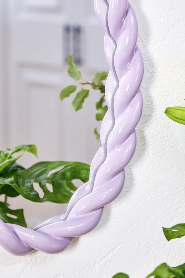 Oval Lilac Braided Mirror #1