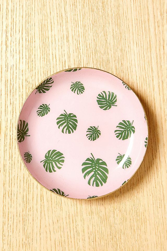 Assiette à motif de philodendron tropical #1
