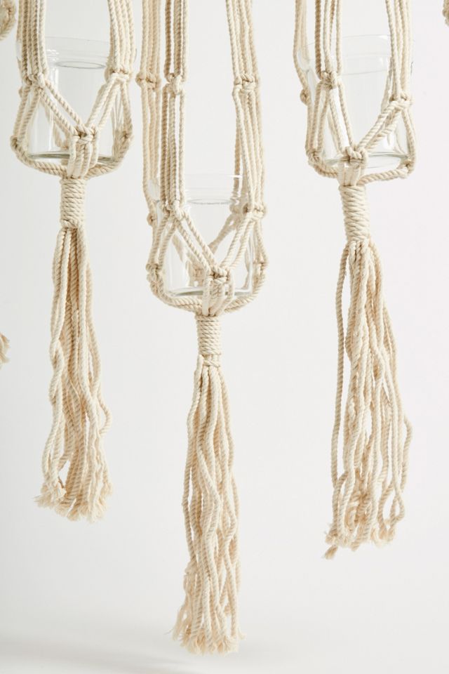 Multi-Pot Macramé Hanging Wall Planter #2