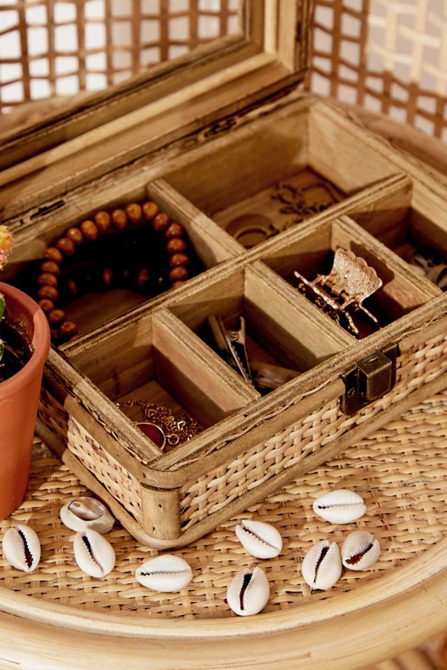 Urban Outfitters Jewelry Box For Women 2-Drawer Glass Jewelry Box