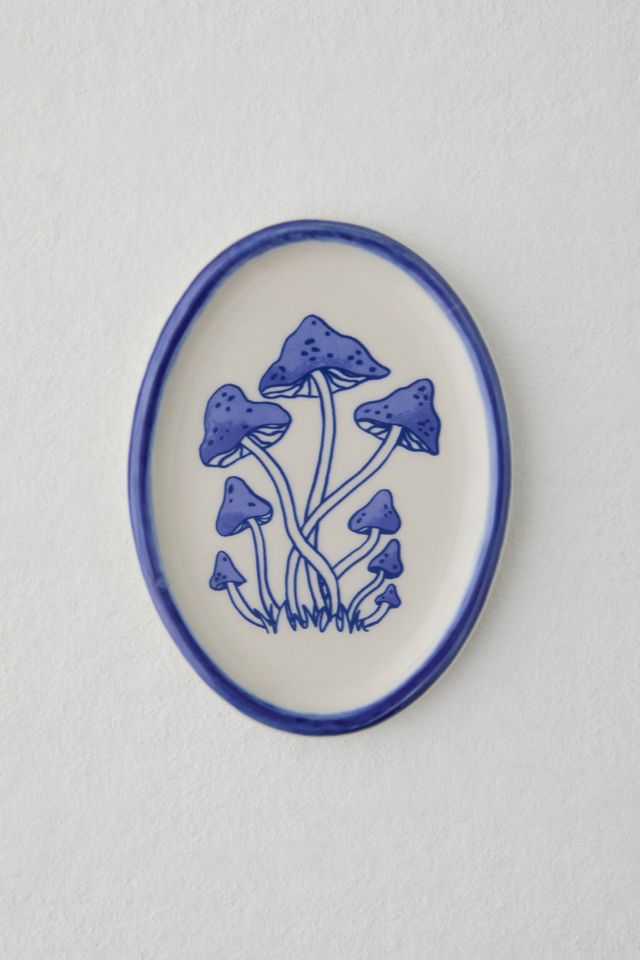Delft Mushroom Trinket Tray #1