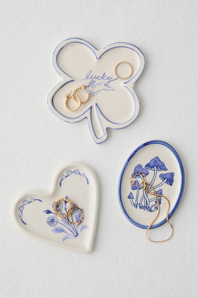Delft Mushroom Trinket Tray #4