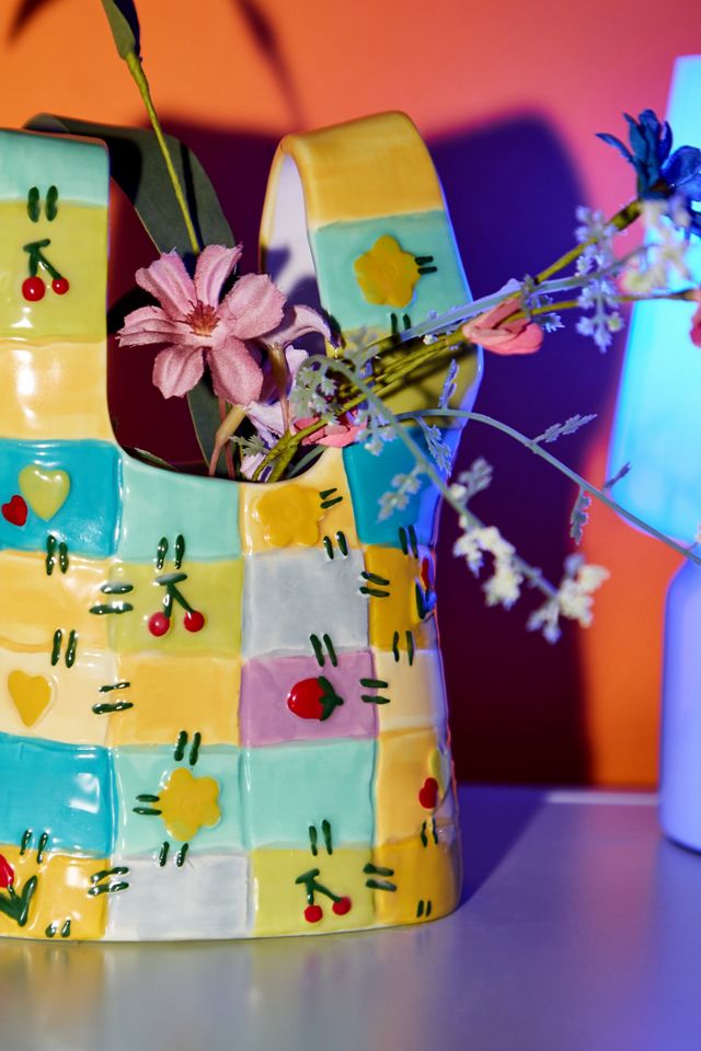 Quilted Bag Vase #1