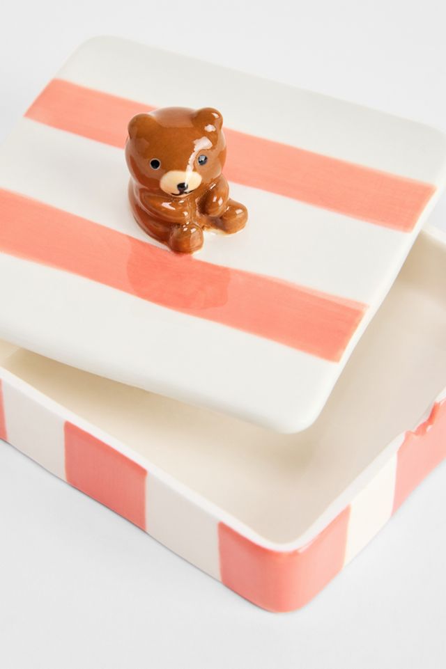 Stripy Bear Trinket Tray #1