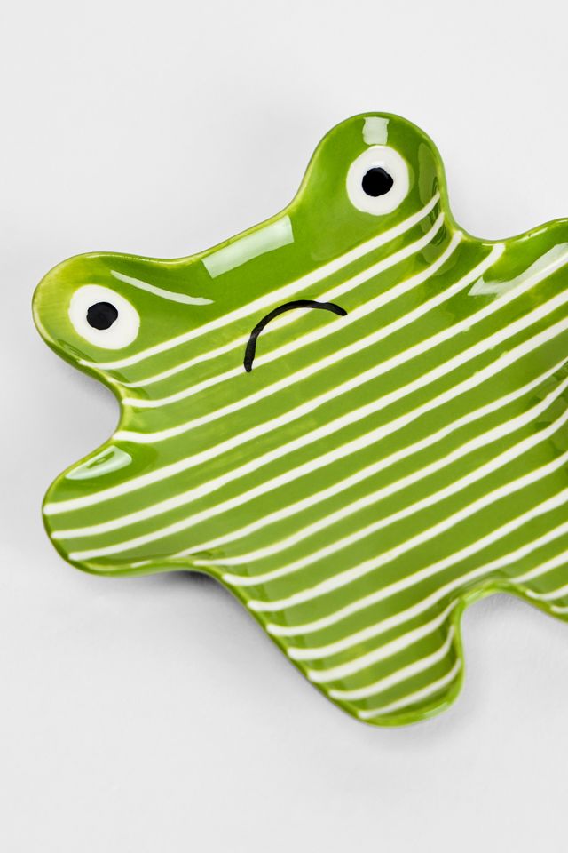 Grumpy Frog Streifen Tablett #1