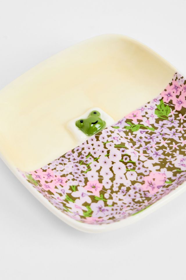 Schlafender Frosch Blumen-Schmuckschale #1