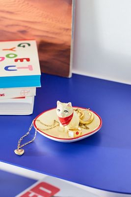 Piattino Portaoggetti Gatto con Bandana