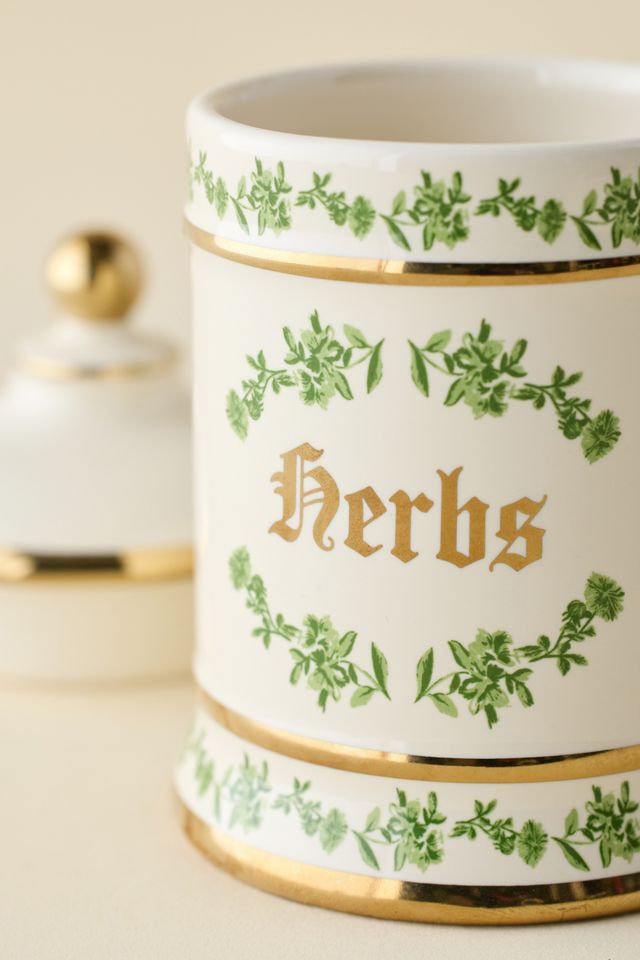 Gilded Herbs Jar #1