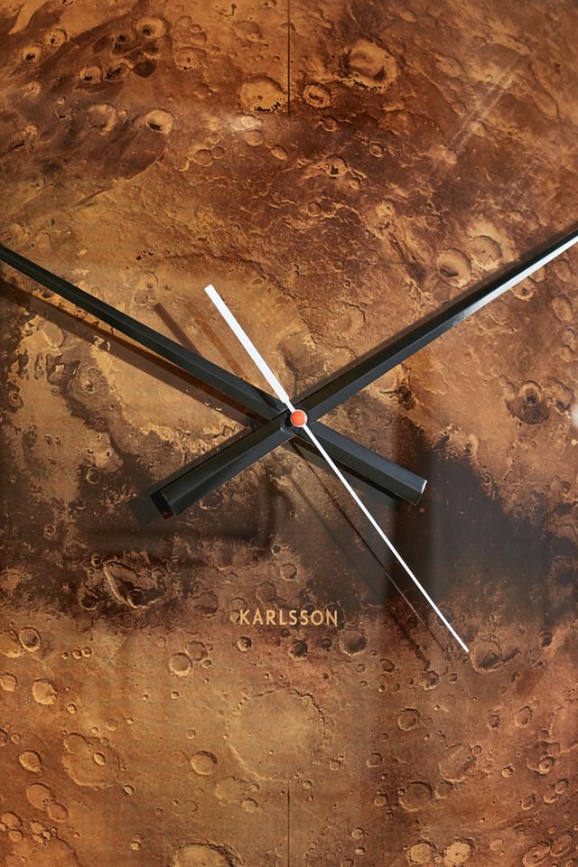 Karlsson Mars Glass Wall Clock Urban Outfitters UK