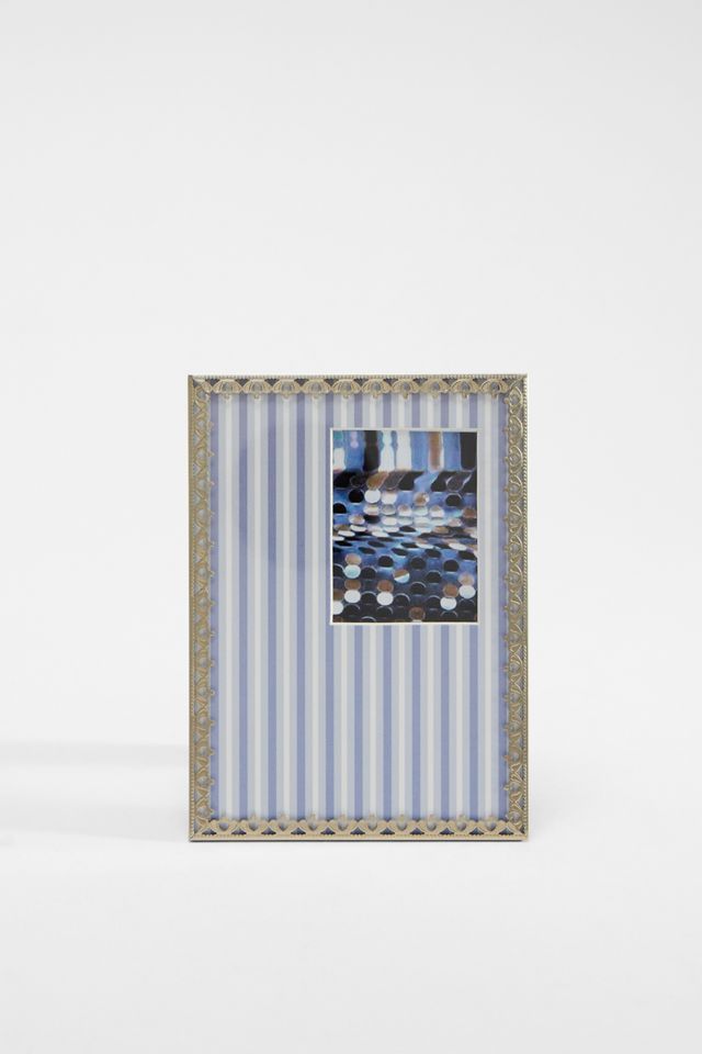 Blue Stripe Silver Crown Photo Frame #1