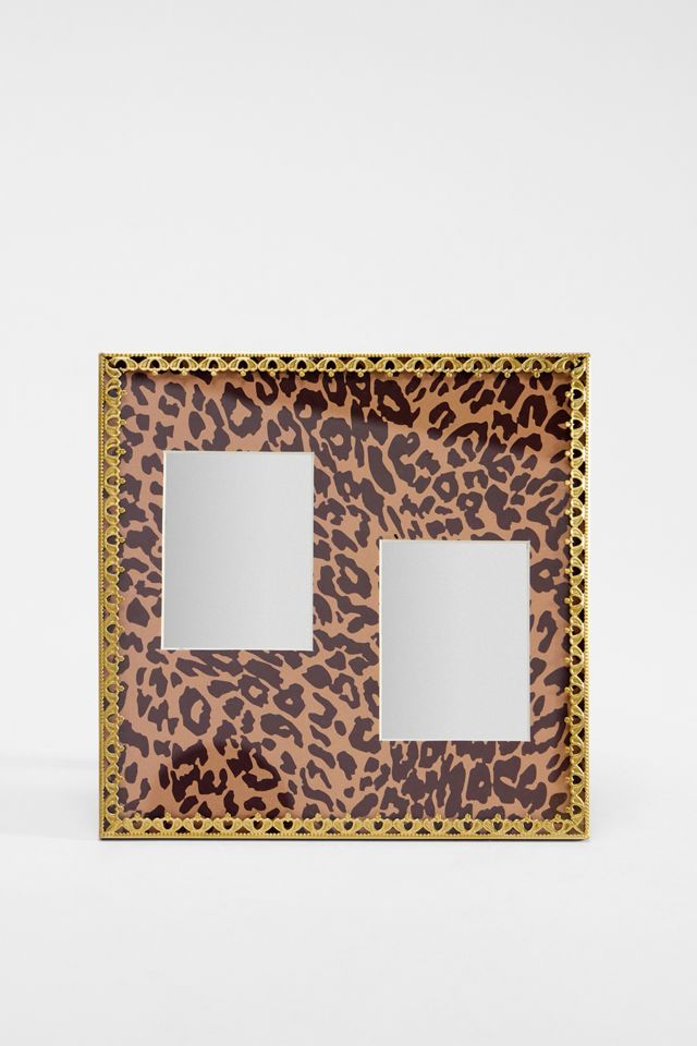 Leopard Print Square Double Photo Frame #1