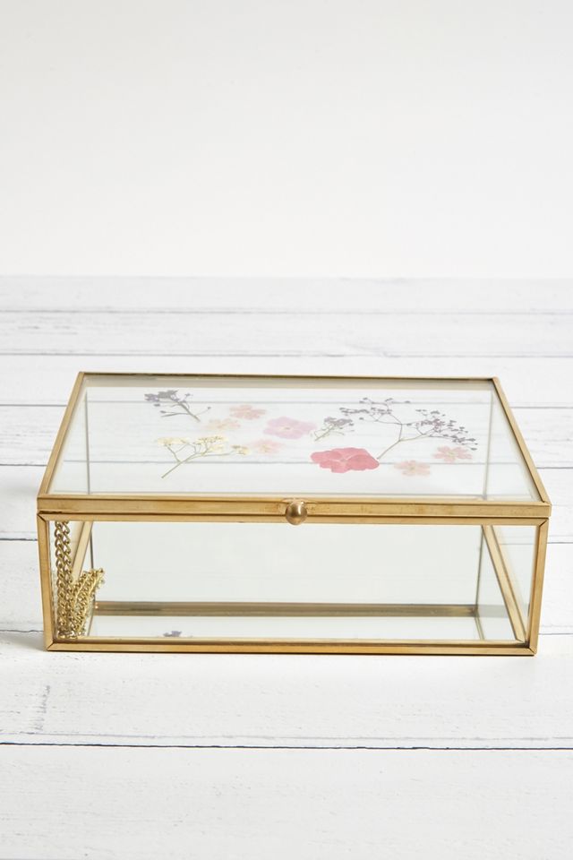 Large Pressed Flower Rectangle Jewellery Box #1