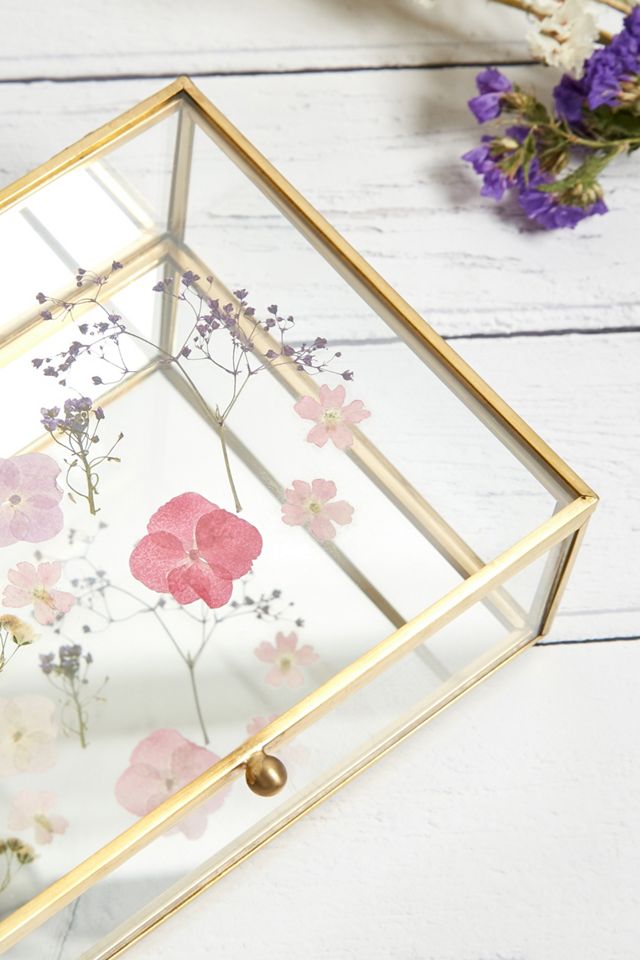 Large Pressed Flower Rectangle Jewellery Box #3