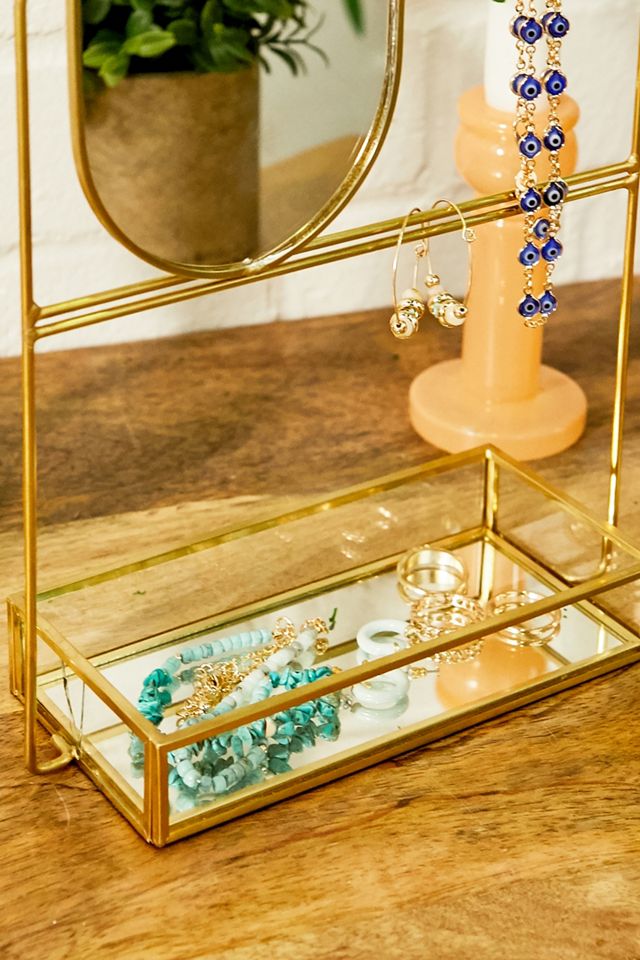 Oval Mirror Jewellery Stand #1
