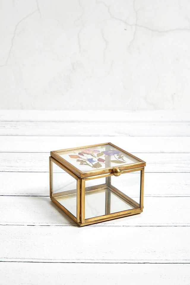 Pressed Flower Square Jewellery Box #2