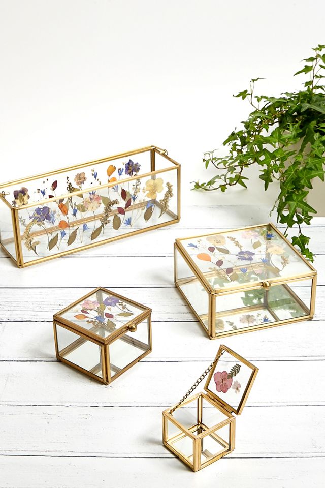Pressed Flower Square Jewellery Box #3
