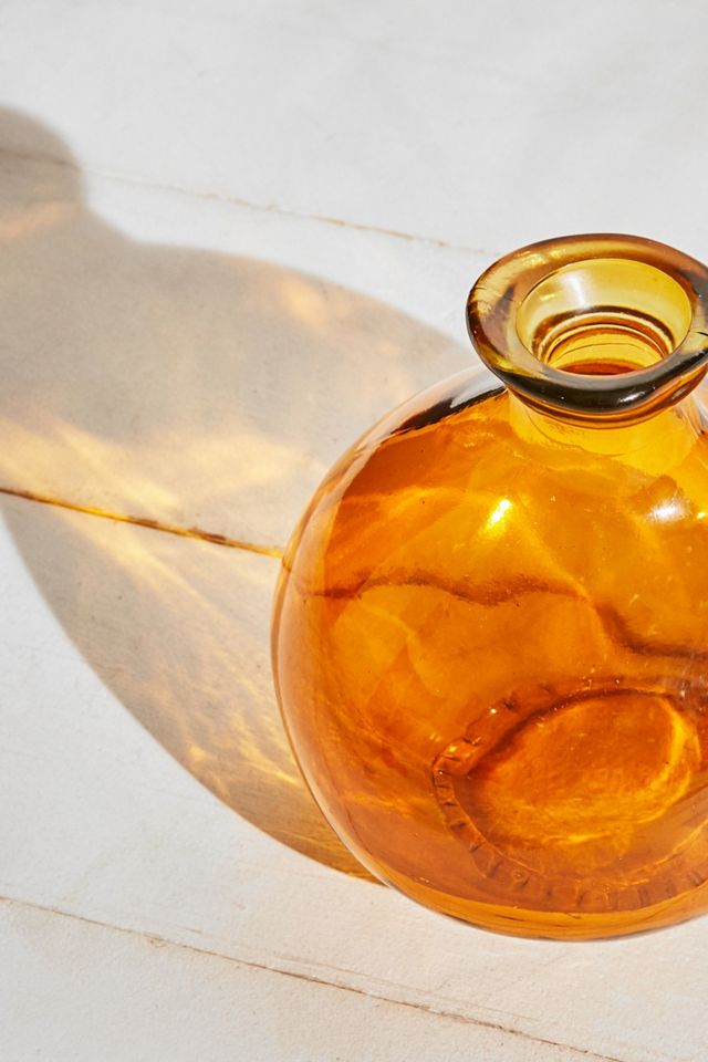 Vase aus recyceltem Glas in Orange  #2