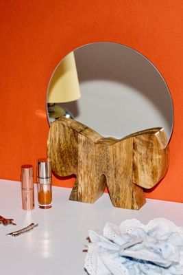 Miroir en bois avec arc