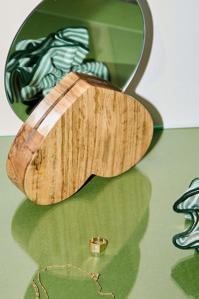 Wooden Heart Mirror #1