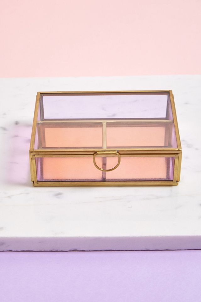 Mini Coloured Glass Jewellery Box #3