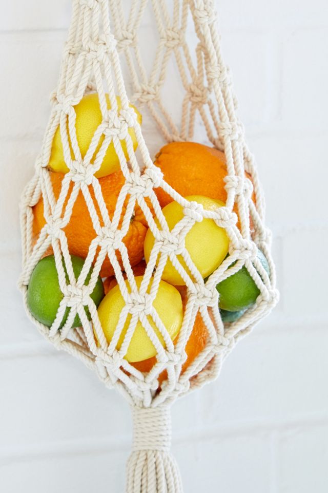 Macrame Hanging Fruit Holder #1