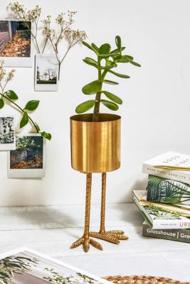 Birdie Plant Pot - Gold ALL at Urban Outfitters