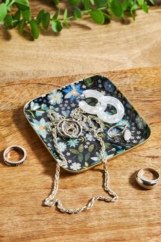 Bandeja de baratijas florales azules Urban Outfitters ES