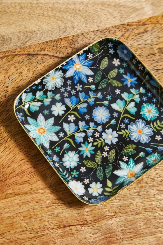 Bandeja de baratijas florales azules Urban Outfitters ES