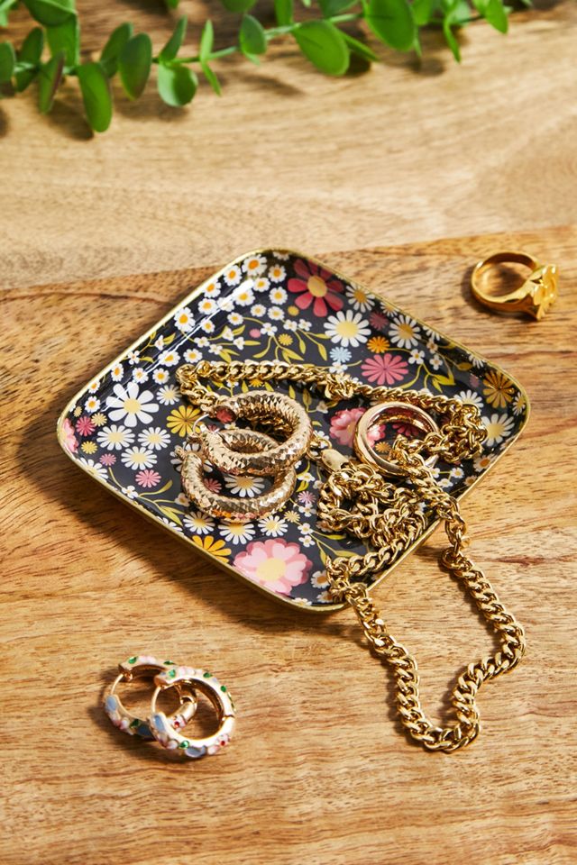 Pink Floral Trinket Tray  #1
