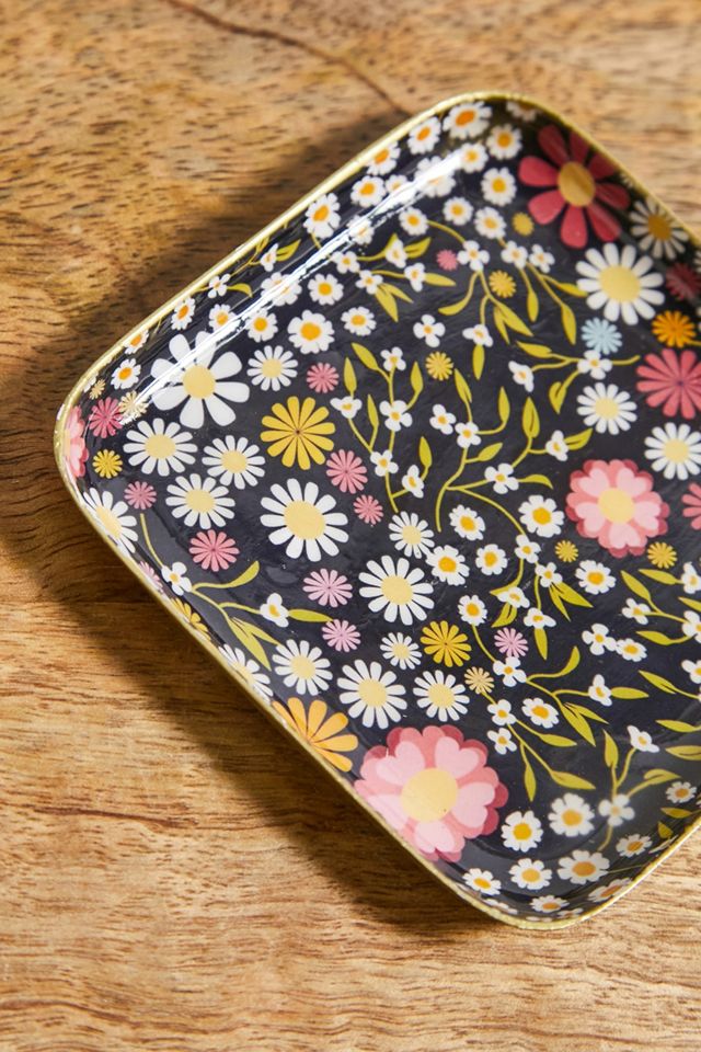 Pink Floral Trinket Tray  #2