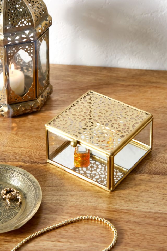Gold Sketched Jewellery Box | Urban Outfitters UK