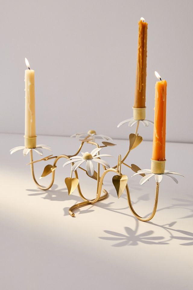 Helena Flower Taper Candle Holder Urban Outfitters UK