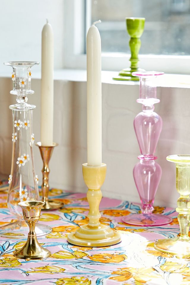 Yellow Enamel Candle Holder Urban Outfitters UK