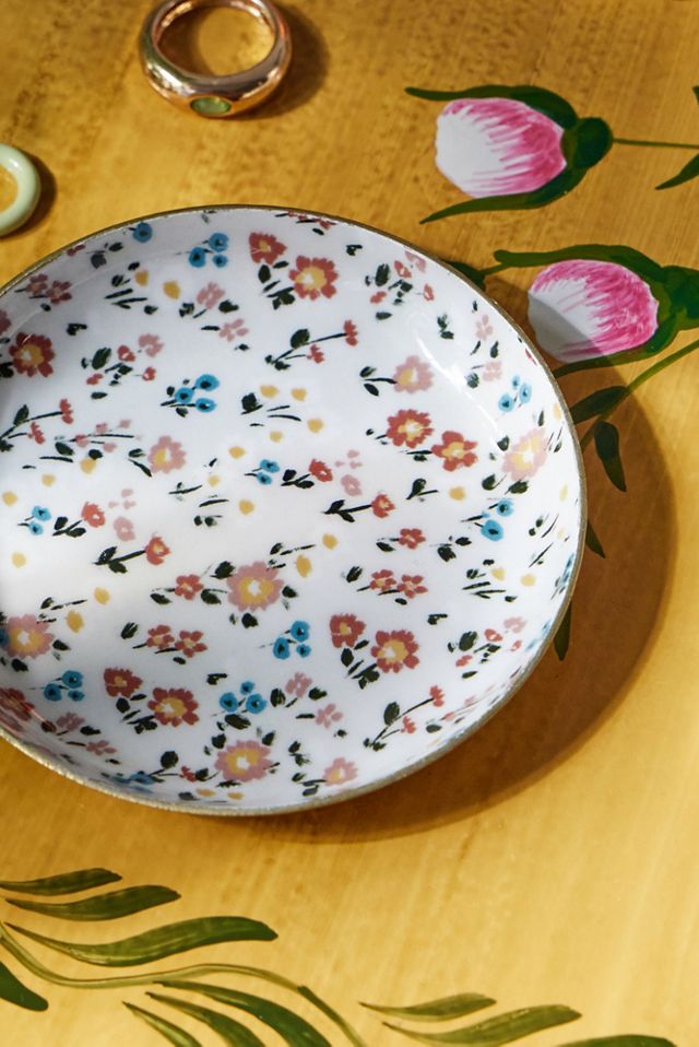 Vassoio Portaoggetti Floreale Bianco #2