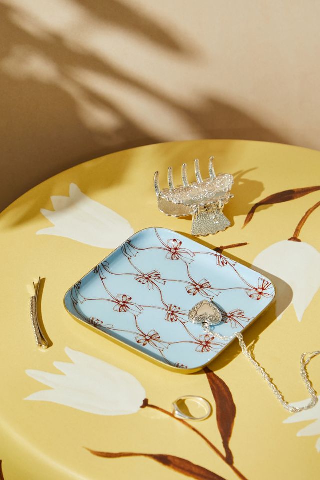 Plateau à bibelots nœud bleu #1