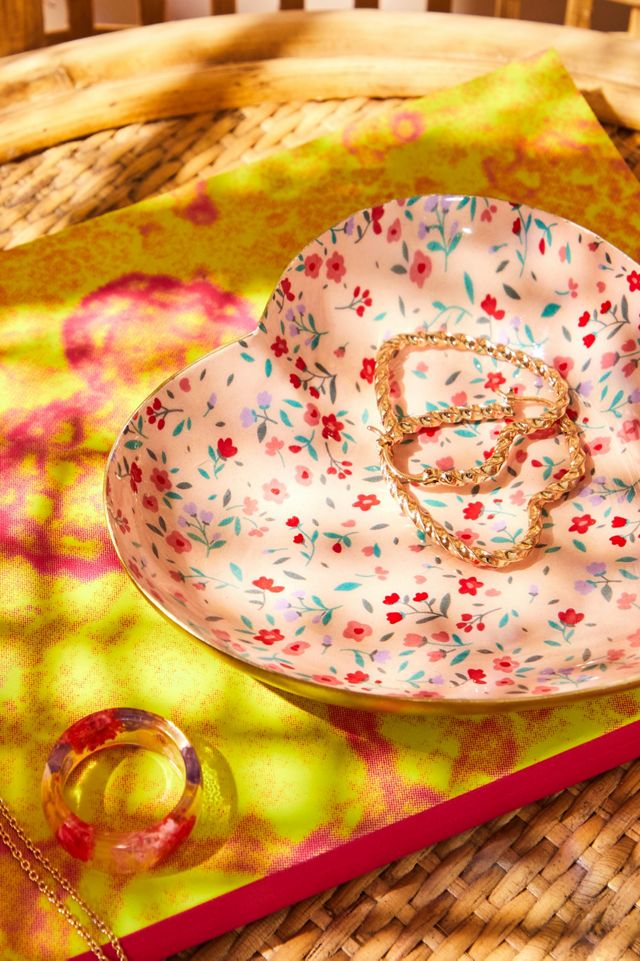 Bandeja de Adornos con Corazón Floral Rosa #1